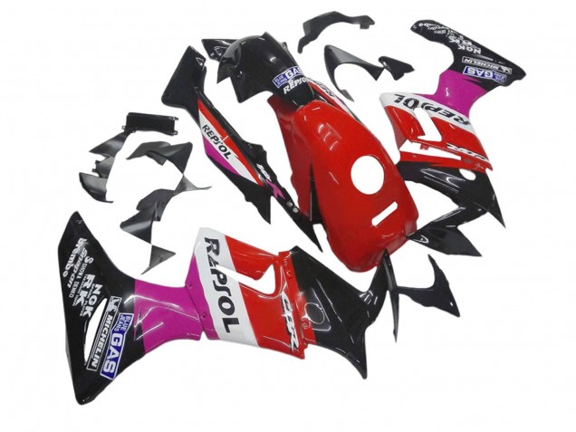 2002-2006 Honda CBR125R Motorcycle Fairings - Pink White Red Glossy Black Repsol Michelin Canada
