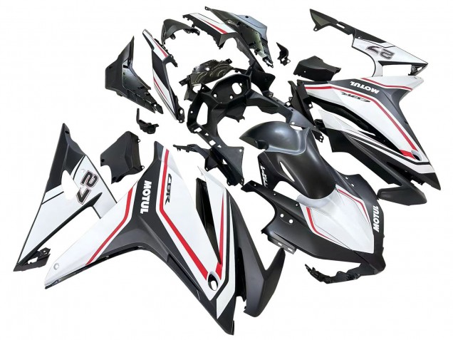 2016-2018 Honda CBR500R Motorcycle Fairings - White Red Matte Black Canada