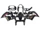 1998-2001 Honda VFR 800 Motorcycle Fairings - Glossy Black Red Decal Canada