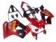 1998-2001 Honda VFR 800 Motorcycle Fairings - Red White Glossy Black Vimto Canada