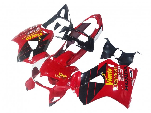 1998-2001 Honda VFR 800 Motorcycle Fairings - Red White Glossy Black Vimto Canada
