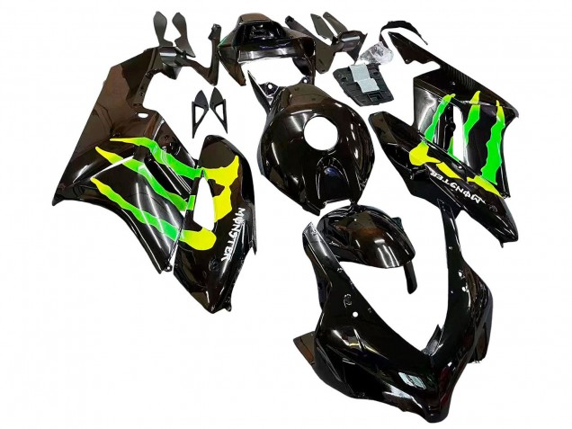 2004-2005 Honda CBR1000RR Motorcycle Fairings - Glossy Black Yellow Green Monster Canada