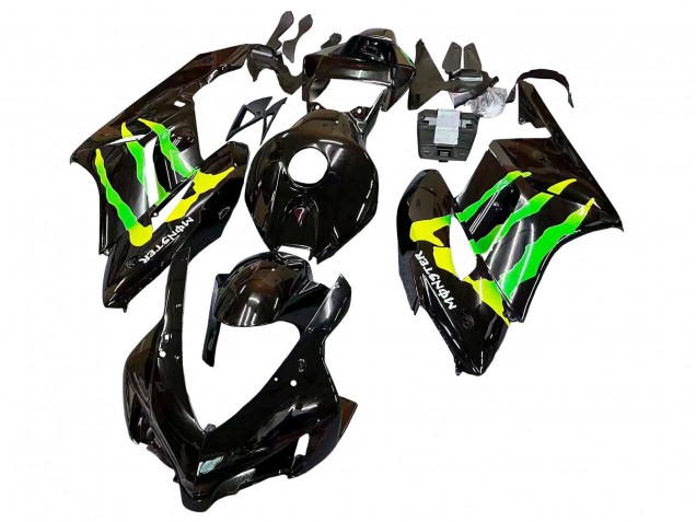 2004-2005 Honda CBR1000RR Motorcycle Fairings - Glossy Black Yellow Green Monster Canada