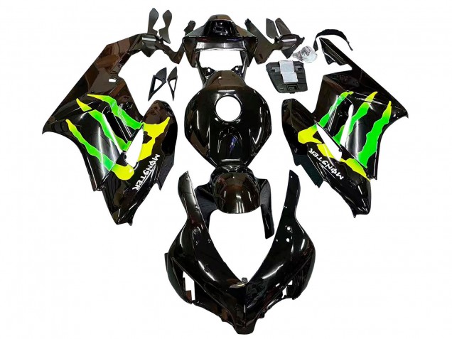 2004-2005 Honda CBR1000RR Motorcycle Fairings - Glossy Black Yellow Green Monster Canada