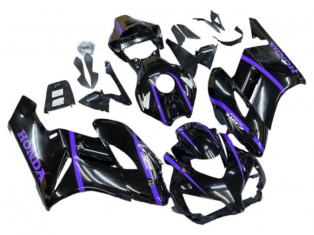 2004-2005 Honda CBR1000RR Motorcycle Fairings - Glossy Black Purple Stripe Canada