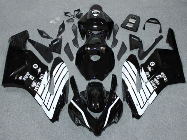 2004-2005 Honda CBR1000RR Motorcycle Fairings - Glossy Black White Canada