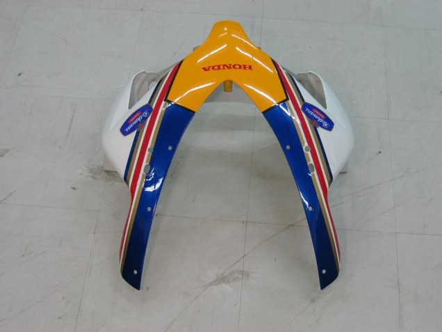 2004-2005 Honda CBR1000RR Motorcycle Fairings - White Blue Gold Rothmans Canada