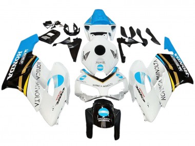 Purchase 2004-2005 Honda CBR1000RR Motorcycle Fairings - White Light Blue Yellow Black Konica Minolta Canada