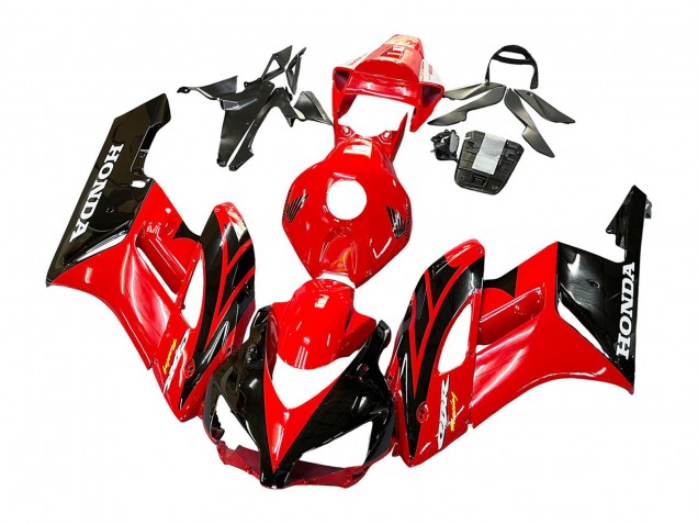 2004-2005 Honda CBR1000RR Motorcycle Fairings - Red Glossy Black Racing Canada