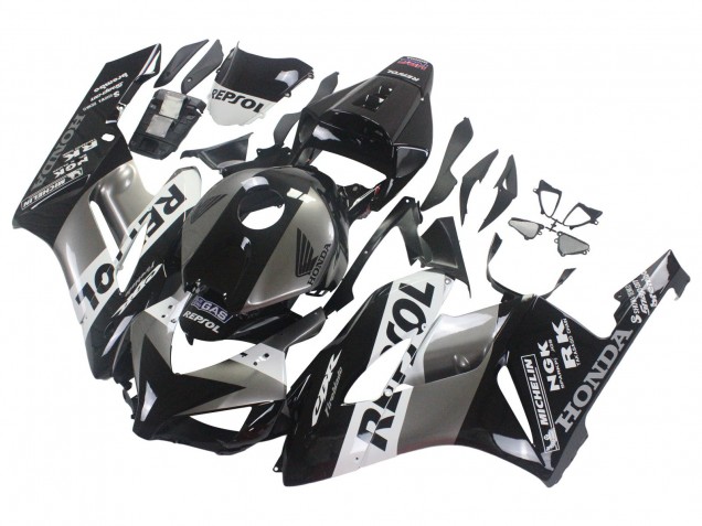 2004-2005 Honda CBR1000RR Motorcycle Fairing Kits - Silver White Glossy Black Repsol Canada