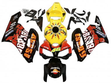 Purchase 2004-2005 Honda CBR1000RR Motorcycle Fairings - Yellow Orange Glossy Black Repsol Rossi 46 Canada