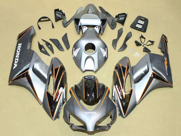 2004-2005 Honda CBR1000RR Motorcycle Fairings - Silver Orange Glossy Black Stripe Canada