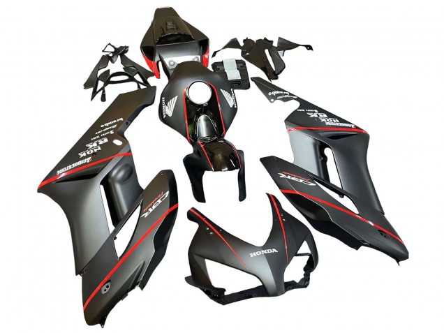 2004-2005 Honda CBR1000RR Motorcycle Fairings - Glossy Black Glossy Grey Red Stripe Canada