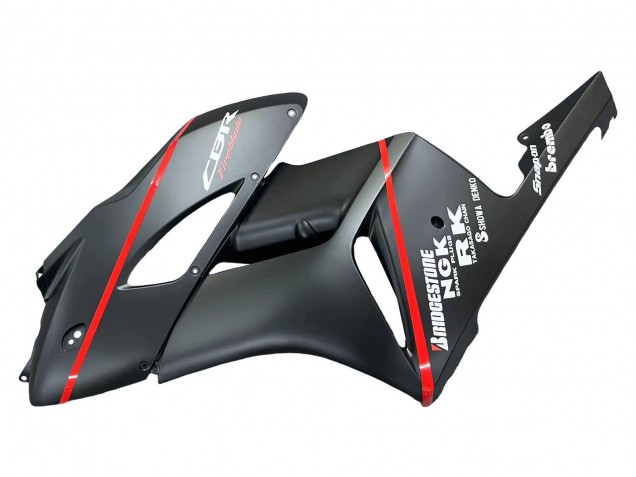 2004-2005 Honda CBR1000RR Motorcycle Fairings - Glossy Black Glossy Grey Red Stripe Canada