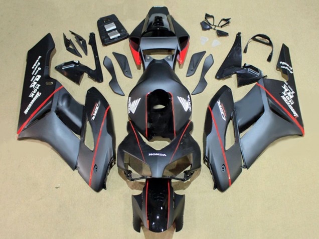 2004-2005 Honda CBR1000RR Motorcycle Fairings - Glossy Black Glossy Grey Red Stripe Canada