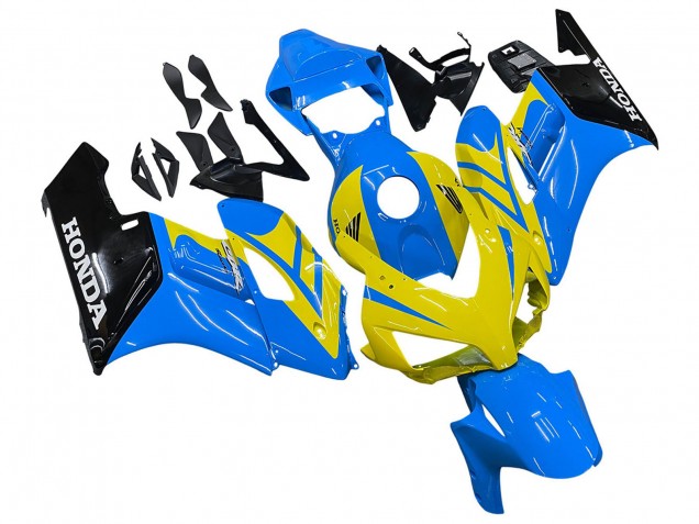 2004-2005 Honda CBR1000RR Motorcycle Fairings - Blue Yellow Glossy Black Canada