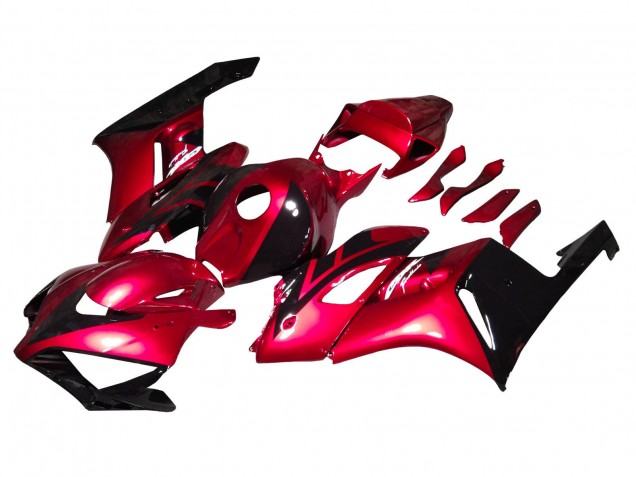 2004-2005 Honda CBR1000RR Motorcycle Fairings - Red Glossy Black Stripe Canada