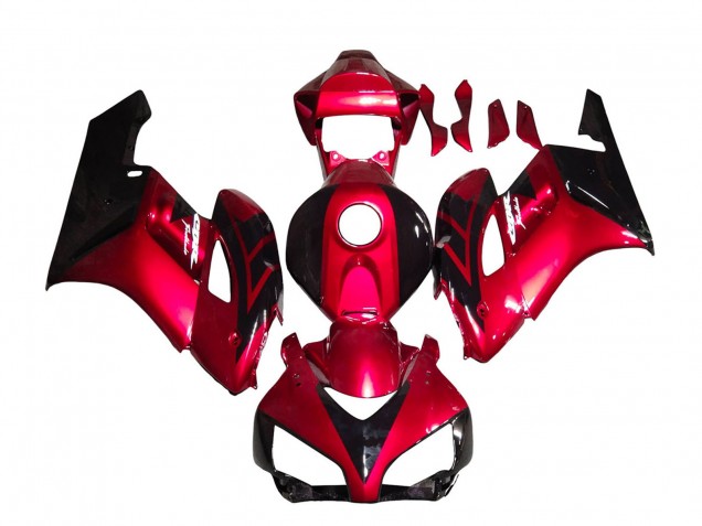 2004-2005 Honda CBR1000RR Motorcycle Fairings - Red Glossy Black Stripe Canada