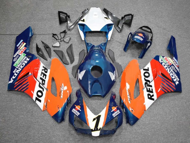 2004-2005 Honda CBR1000RR Motorcycle Fairings - Orange White Red Blue Repsol Canada