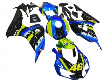 Purchase 2006-2007 Honda CBR1000RR Motorcycle Fairings - Blue Fluorescent Green Glossy Black Shark 46 Canada
