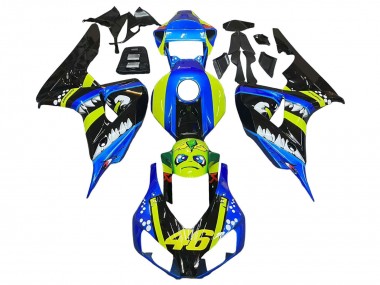 Purchase 2006-2007 Honda CBR1000RR Motorcycle Fairings - Blue Fluorescent Green Glossy Black Shark 46 Canada