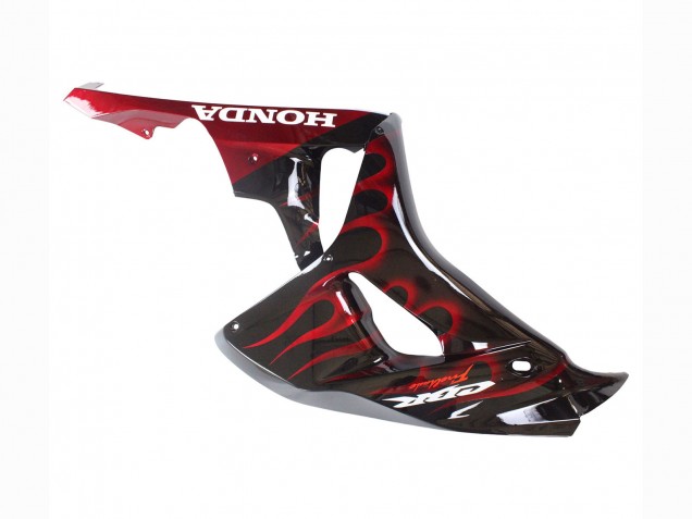 2006-2007 Honda CBR1000RR Motorcycle Fairing - Glossy Black Red Flame Canada