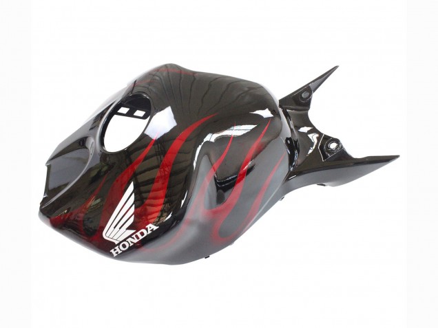 2006-2007 Honda CBR1000RR Motorcycle Fairing - Glossy Black Red Flame Canada