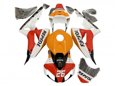 Purchase 2006-2007 Honda CBR1000RR Motorcycle Fairings - Orange White Red Black Glossy Repsol 26 Canada