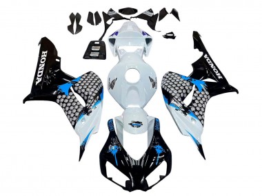 Purchase 2006-2007 Honda CBR1000RR Motorcycle Fairing - White Blue Glossy Black Canada