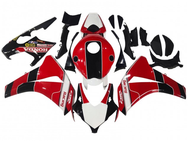 2008-2011 Honda CBR1000RR Motorcycle Fairings - Red White Glossy Black Racing Canada