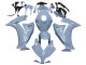 2012-2016 Honda CBR1000RR Motorcycle Fairings - Light Grey Canada