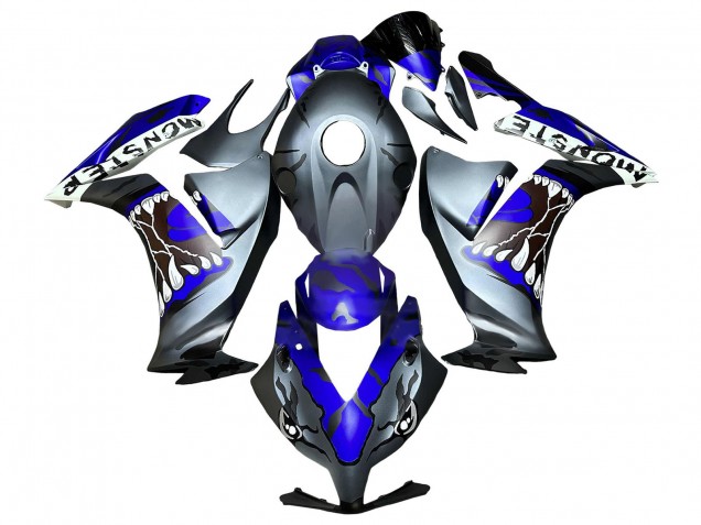 2012-2016 Honda CBR1000RR Motorcycle Fairings - Blue Grey Matte Black Shark Canada