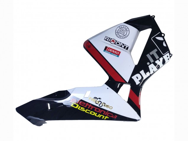 2003-2004 Honda CBR600RR Motorcycle Fairings - White Red Glossy Black DENSO Rimont Canada