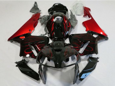 Purchase 2005-2006 Honda CBR600RR Motorcycle Fairing - Glossy Black Red Flame Canada