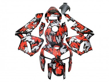 Purchase 2005-2006 Honda CBR600RR Motorcycle Fairings - Black with Red Grey Camouflage Canada