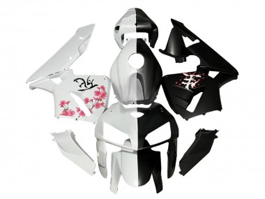Purchase 2005-2006 Honda CBR600RR Motorcycle Fairings - Black White with Cherry Blossom Canada