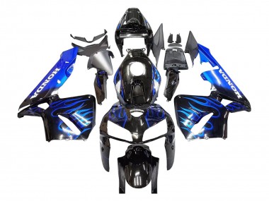 Purchase 2005-2006 Honda CBR600RR Motorcycle Fairing - Glossy Black Blue Flame Canada