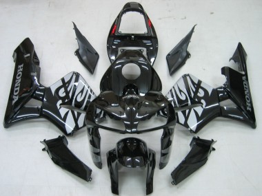 Purchase 2005-2006 Honda CBR600RR Motorcycle Fairings - Glossy Black Grey Flame Canada