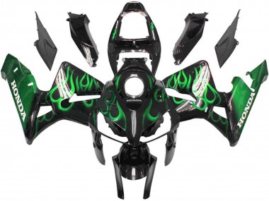 Purchase 2005-2006 Honda CBR600RR Motorcycle Fairings - Glossy Black Green Flame Canada