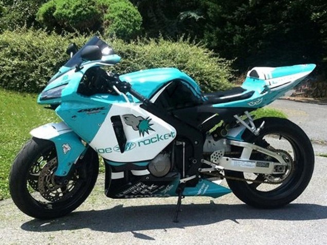 2005-2006 Honda CBR600RR Motorcycle Fairings - Light Green White Glossy Black Joe Rocket Canada