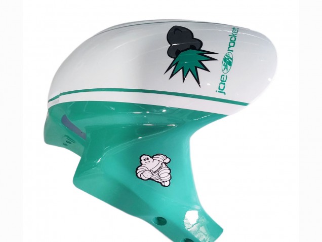 2005-2006 Honda CBR600RR Motorcycle Fairings - Light Green White Glossy Black Joe Rocket Canada