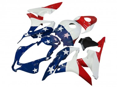 Purchase 2007-2008 Honda CBR600RR Motorcycle Fairings - White Blue Red Star Canada