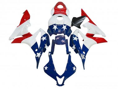 Purchase 2007-2008 Honda CBR600RR Motorcycle Fairings - White Blue Red Star Canada