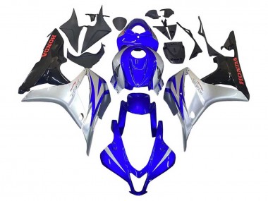 Purchase 2007-2008 Honda CBR600RR Motorcycle Fairings - Silver Blue Glossy Black Racing Canada