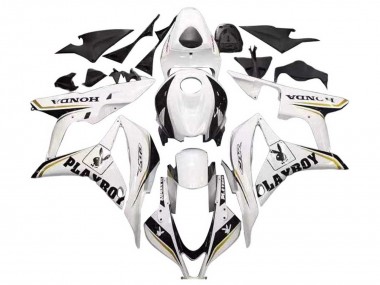 Purchase 2007-2008 Honda CBR600RR Motorcycle Fairing - White Gold Glossy Black Playboy Canada