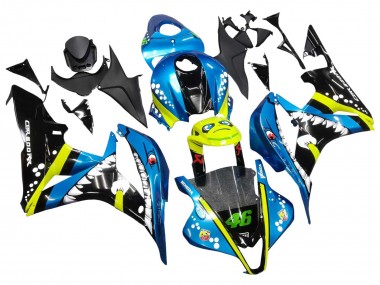 Purchase 2007-2008 Honda CBR600RR Motorcycle Fairings - Green Yellow Glossy Black Shark 46 Canada