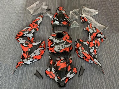 Purchase 2007-2008 Honda CBR600RR Motorcycle Fairings - Red Grey Camouflage Canada