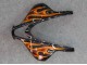 2007-2008 Honda CBR600RR Motorcycle Fairings - Glossy Black Orange Flame Canada
