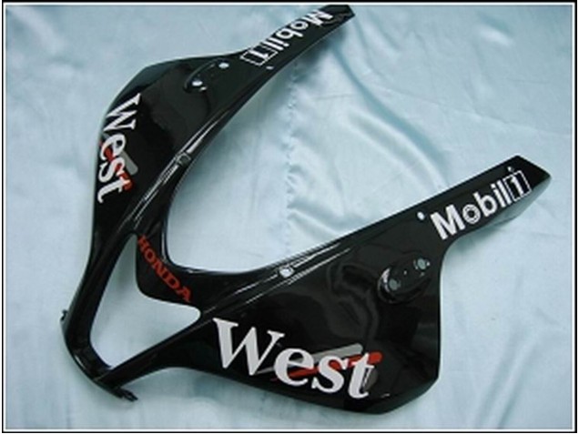 2007-2008 Honda CBR600RR Motorcycle Fairings - Glossy Black White West Canada