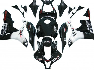 Purchase 2007-2008 Honda CBR600RR Motorcycle Fairings - Glossy Black White West Canada